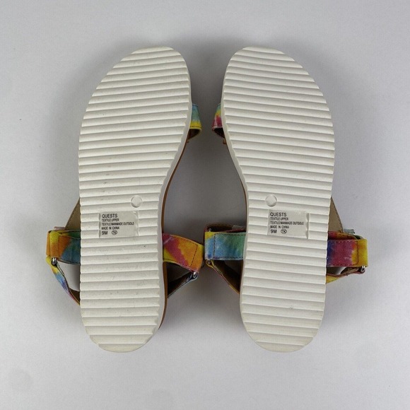 Jellypop Shoes Quests Tie-Dyed Strap Sandals Women Size 9 Pre-Owned - Picture 13 of 14